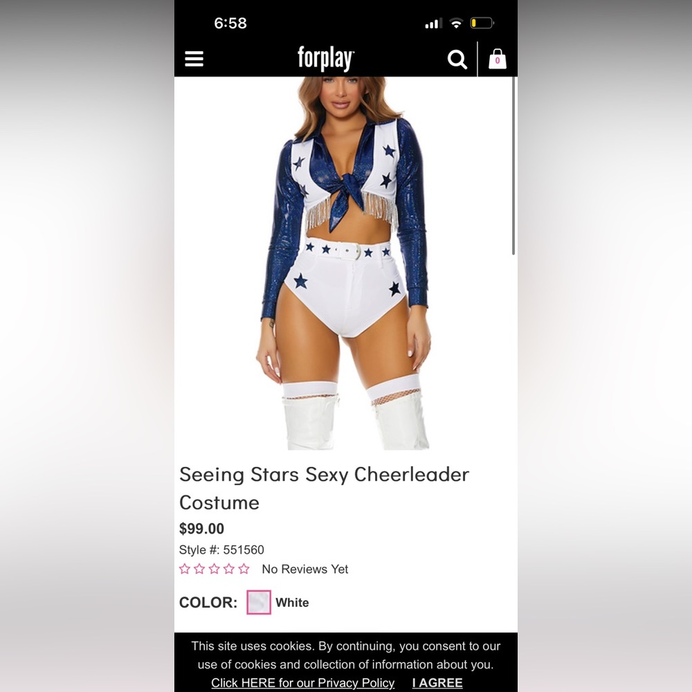 Dallas cowboys Cheerleader Costume
